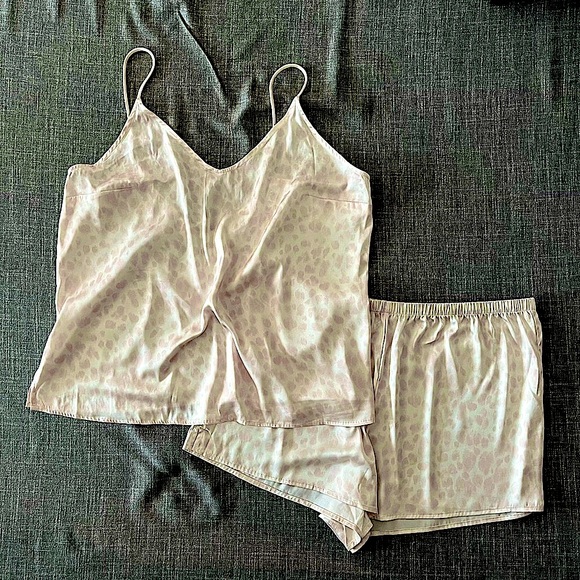 Stars Above Pink Leopard Satin Sleep Set - XL NWOT - Picture 3 of 9